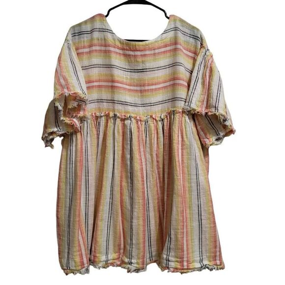 Free People Summer Nights Striped Dress Yellow Sz sm - Picture 2 of 11